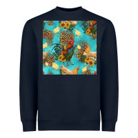 Navy poultry animals seamless pattern Heavyweight Sweatshirt - HRA Design Shop