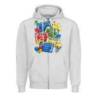 Dove Grey autism cassette tapes Zipper Hoodie - MaliasSmallBusiness