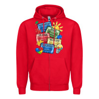 Red autism cassette tapes Zipper Hoodie - MaliasSmallBusiness