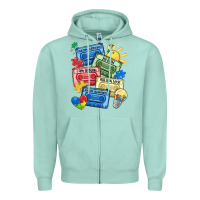 Seafoam autism cassette tapes Zipper Hoodie - MaliasSmallBusiness