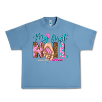 Pebble Blue my first nail bbs Urban Heavy Tee - BundleAndBundleShop