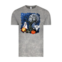 Cloud Rock halloween tree and ghosts Vintage Tee - AdoDesignShop