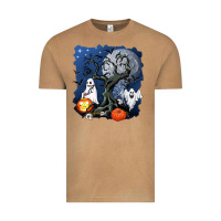 Vintage Camel halloween tree and ghosts Vintage Tee - AdoDesignShop