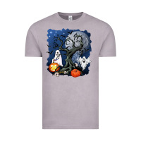 Halloween Tree And Ghosts Vintage Tee | Teevron