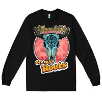 Black blame it all on my roots bull skull black Long Sleeve Tee - JahusDesignShop