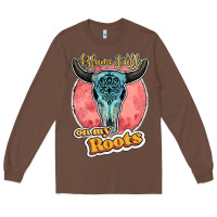 Chestnut blame it all on my roots bull skull black Long Sleeve Tee - JahusDesignShop