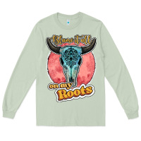 Matcha blame it all on my roots bull skull black Long Sleeve Tee - JahusDesignShop