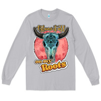 Moon Dust blame it all on my roots bull skull black Long Sleeve Tee - JahusDesignShop