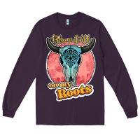 Plum blame it all on my roots bull skull black Long Sleeve Tee - JahusDesignShop