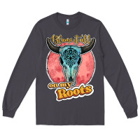 Smoke blame it all on my roots bull skull black Long Sleeve Tee - JahusDesignShop