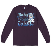 Plum baby it's cold outside Long Sleeve Tee - AdoDesignShop
