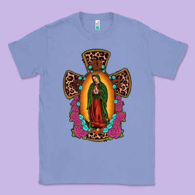 Our Lady Of Guadalupe Cross Classic Tee Designed By Jahusdesignshop