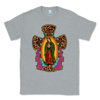Heather Grey our lady of guadalupe cross Classic Tee - JahusDesignShop