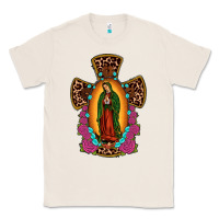 Natural our lady of guadalupe cross Classic Tee - JahusDesignShop