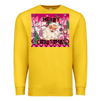Lemon merry pink christmas santa Premium Sweatshirt - MaliasSmallBusiness