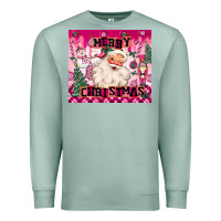 Seafoam merry pink christmas santa Premium Sweatshirt - MaliasSmallBusiness