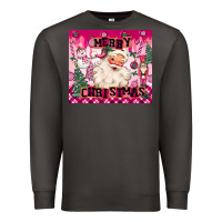 Smoke merry pink christmas santa Premium Sweatshirt - MaliasSmallBusiness