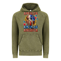 Vintage Olive America skeleton 4th of july Vintage Hoodie - CowGirlArtShop