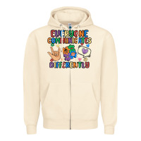 Sandshell everyone communicates differently Zipper Hoodie - MaliasSmallBusiness