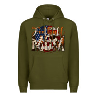 Army Green football mom Premium Hoodie - Jasminsmagicworld