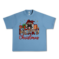 Pebble Blue merry christmas pug Urban Heavy Tee - JahusDesignShop