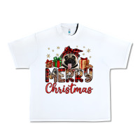 White merry christmas pug Urban Heavy Tee - JahusDesignShop