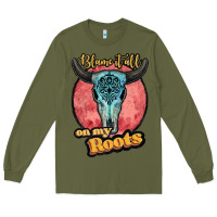 Army Green blame it all on my roots white Long Sleeve Tee - JahusDesignShop