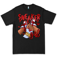 Black red sneaker girl afro woman Premium Tee - RanaPortraitStore