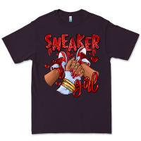 Plum red sneaker girl afro woman Premium Tee - RanaPortraitStore