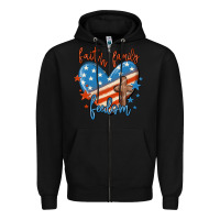 Black faith family freedom Zipper Hoodie - MaliasSmallBusiness