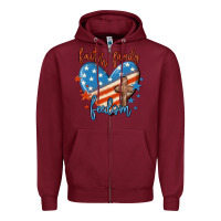 Burgundy faith family freedom Zipper Hoodie - MaliasSmallBusiness