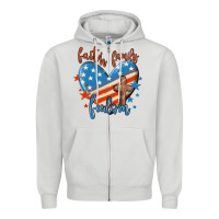 Dove Grey faith family freedom Zipper Hoodie - MaliasSmallBusiness