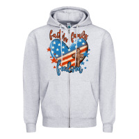 Heather Grey faith family freedom Zipper Hoodie - MaliasSmallBusiness