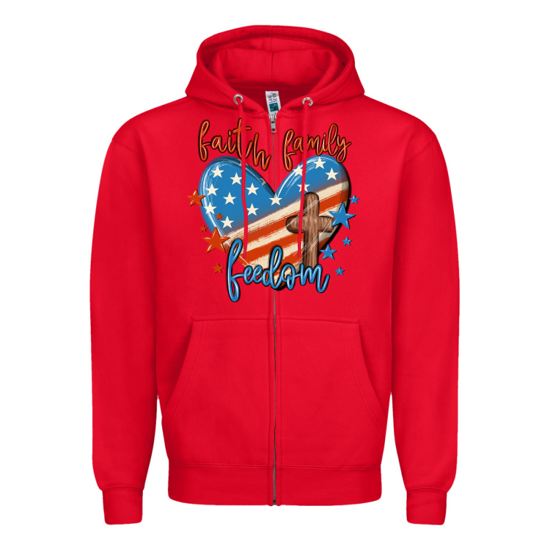Faith Family Freedom Zipper Hoodie by MaliasSmallBusiness | Teevron