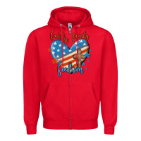 Red faith family freedom Zipper Hoodie - MaliasSmallBusiness