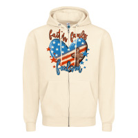 Sandshell faith family freedom Zipper Hoodie - MaliasSmallBusiness