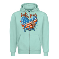 Seafoam faith family freedom Zipper Hoodie - MaliasSmallBusiness