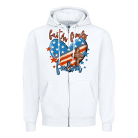 White faith family freedom Zipper Hoodie - MaliasSmallBusiness