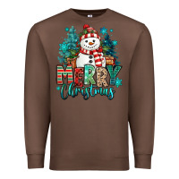 Chestnut merry christmas snowman Premium Sweatshirt - MaliasSmallBusiness