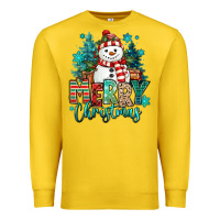 Lemon merry christmas snowman Premium Sweatshirt - MaliasSmallBusiness