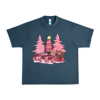 Pink Christmas Trees With Gift Box Bbs Urban Heavy Tee | Teevron