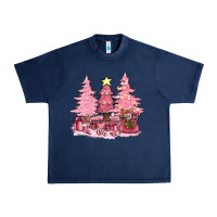 Navy pink christmas trees with gift box bbs Urban Heavy Tee - BundleAndBundleShop