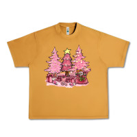 Peanut Butter pink christmas trees with gift box bbs Urban Heavy Tee - BundleAndBundleShop