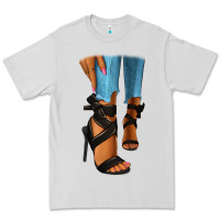 Dove Grey black heels black fashion girl Premium Tee - RanaPortraitStore