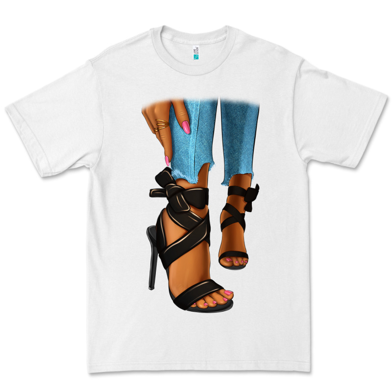 Black Heels Black Fashion Girl Premium Tee by RanaPortraitStore | Teevron