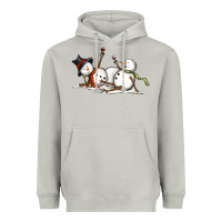 Moon Dust snowman with wine Heavyweight Hoodie - MaliasSmallBusiness