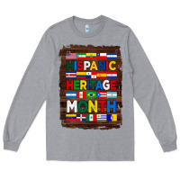 Hispanic Haritage Month Flags With Background Long Sleeve Tee | Teevron