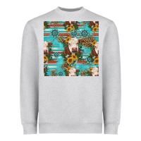 Heather Grey charolais cow seamless pattern Heavyweight Sweatshirt - HRA Design Shop
