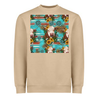 Mushroom charolais cow seamless pattern Heavyweight Sweatshirt - HRA Design Shop