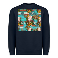 Navy charolais cow seamless pattern Heavyweight Sweatshirt - HRA Design Shop